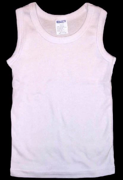 4pk Boys Tank Top White Color Ribbed Undershirts Infant Toddler Kids Underwear - Image 4 of 4