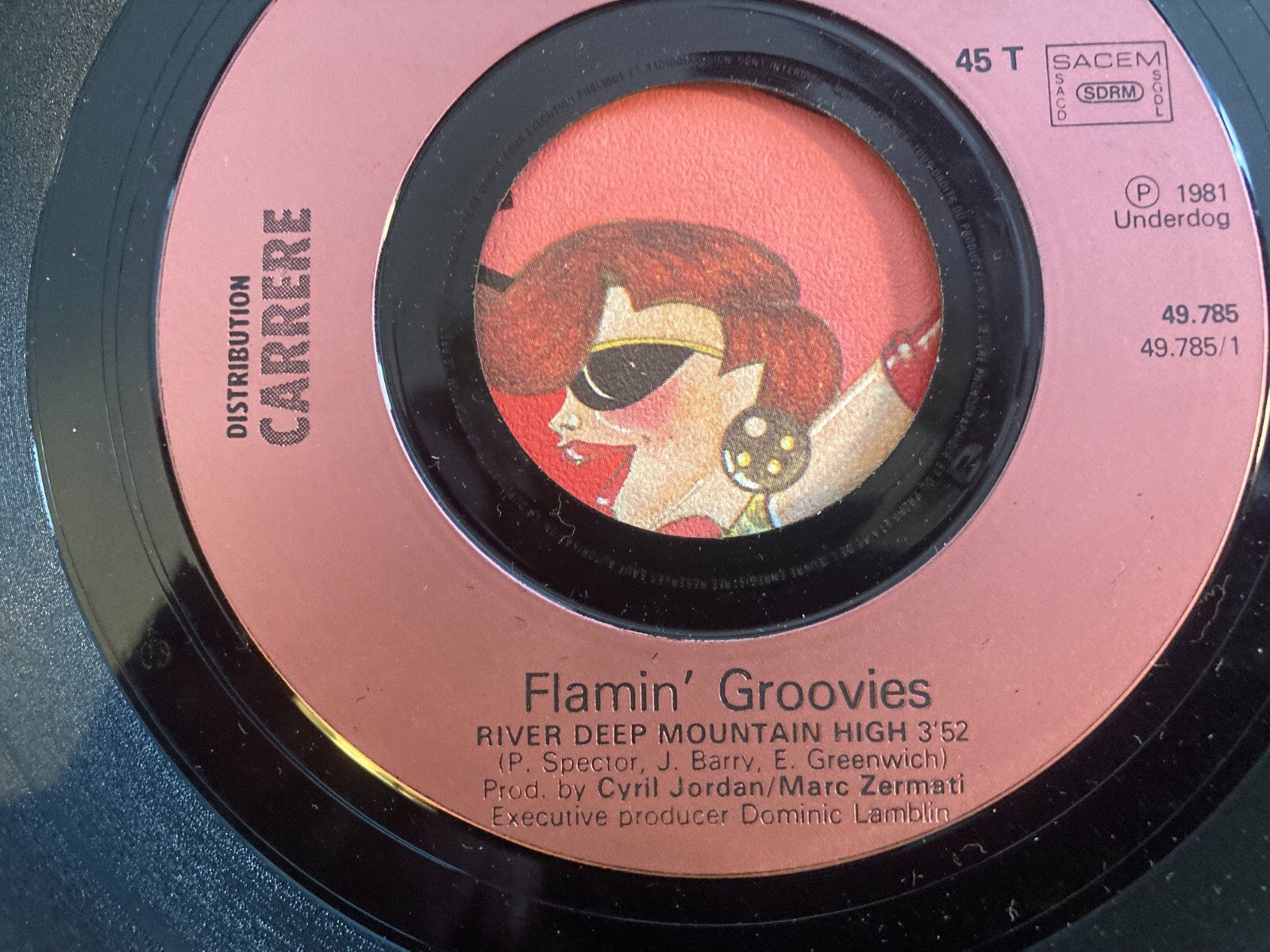 THE FLAMIN' GROOVIES River Deep Mountain High 1981 FRENCH 45RPM Record