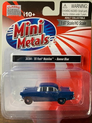 C.M.W. Mini metales #30384 Ford Mainline 1955 sedán de 4 puertas azul H.O. 1:87 | Zustand: New