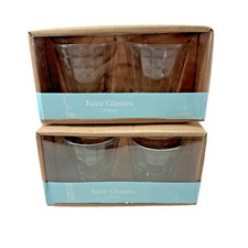 NEW OLD STOCK 2x ANKYO 5oz HONEYCOMB Juice Glasses 2Pks 4 TOTAL- READ PLEASE