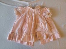 Vintage Cradle Togs Baby Toddler Girl Dress Pink lace Ruffled No Size
