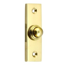 Front Door Bell Polished Brass Rectangle Victorian