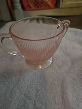 Jeanette Homespung "Fine Rib" 1939-40 Pink Sugar Bowl