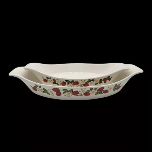 Vintage Sheffield Strawberries ‘n Cream Au Gratin Casserole Baking Dish Set