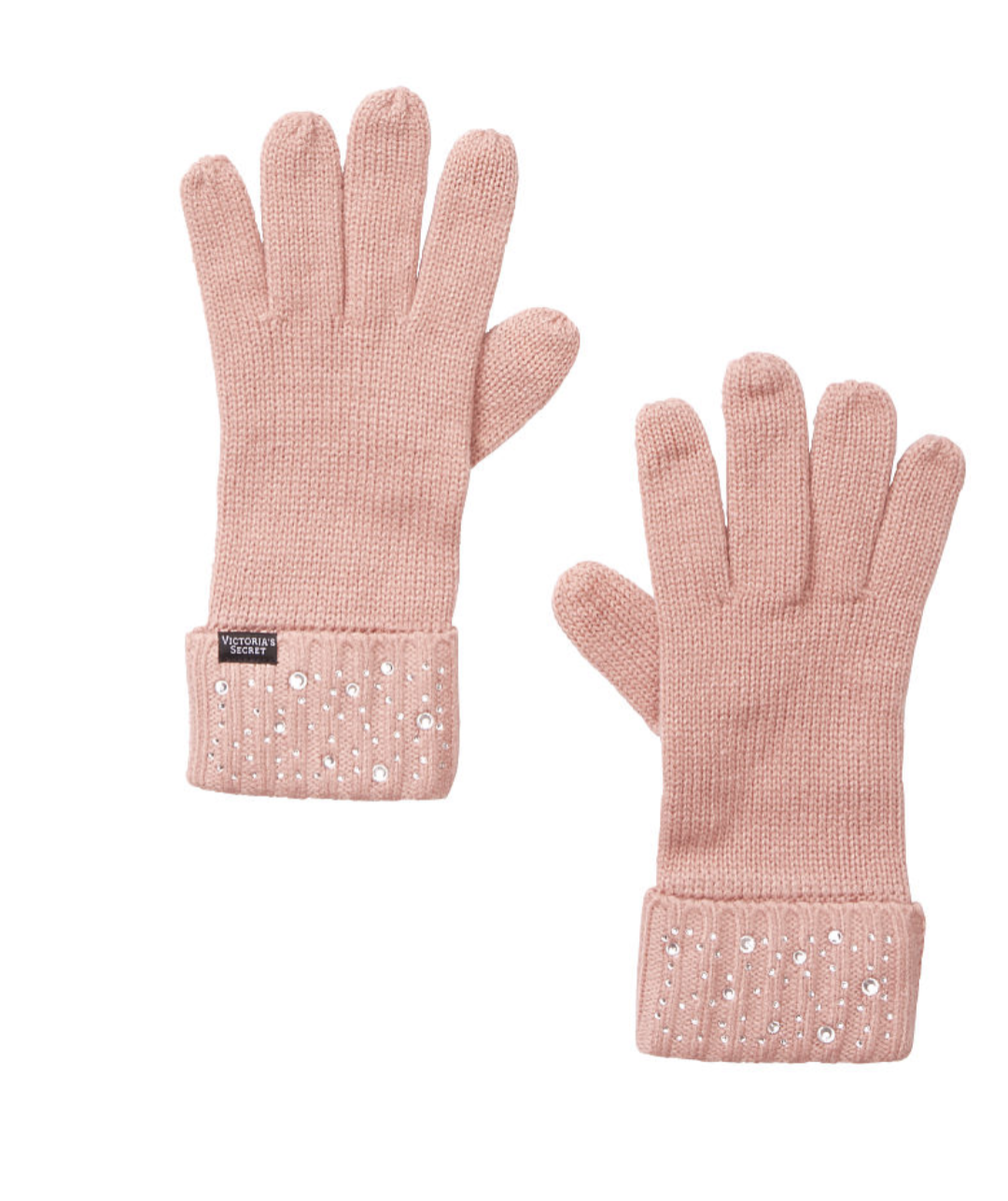 NEW Victoria's Secret Rhinestone Glove Winter Holiday One