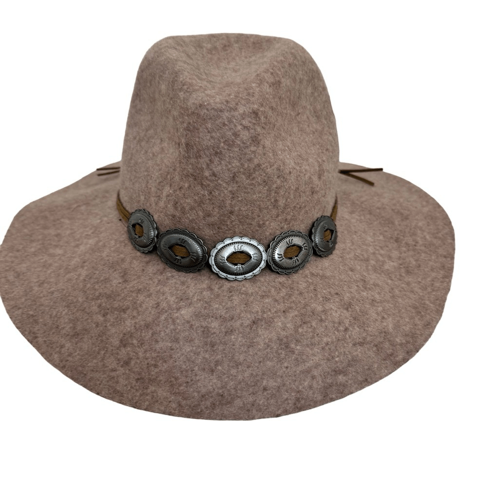 American Eagle Wool Concho Floppy Boho Hat Western One Size