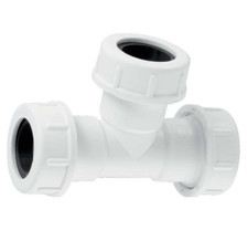 21.5mm Pipe Tee Compression No Glue Needed Overflow Condense Pipe T