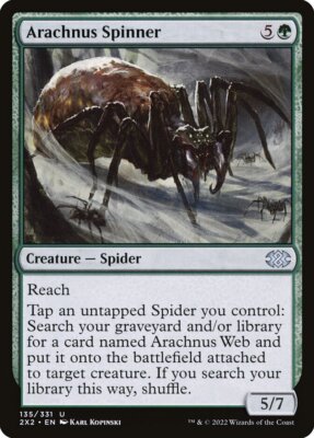 MTG Magic the Gathering Arachnus Spinner (135/686) Double Masters 2022 LP
