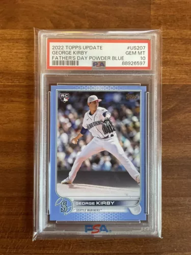 2022 Topps Update George Kirby Father's Day Parallel /50 Rookie Mariners PSA 10