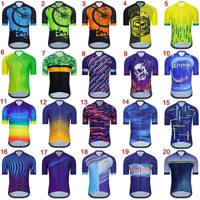 Reißverschlusstasche Fahrradtrikot Herren Kurzarm Radshirt Rennrad Trikot Jersey - Bild 1 von 4