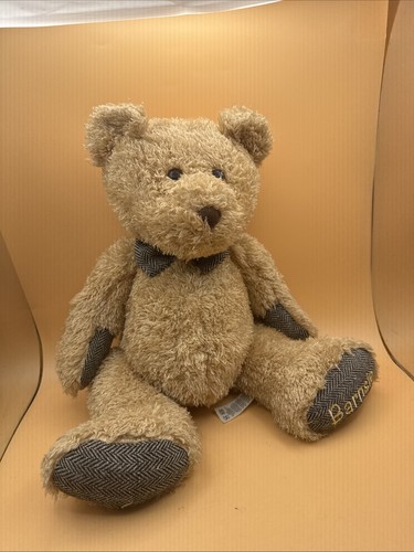 BARNSIE Barnes & Noble Plush Teddy Bear Tan 2015 Bow Tie Stuffed Animal 14”bin3 - 第 1/6 張圖片