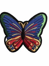 Colorful Butterfly Patch Iron On 3 1/2  X 3  
