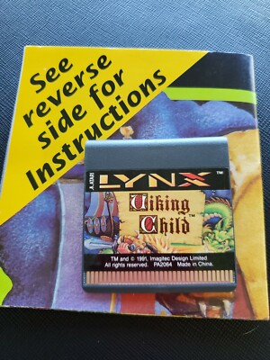 VIKING CHILD  Atari Lynx NEW CARTRIDGE AND MANUAL NO BOX