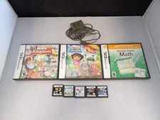 Large Lot of Nintendo Ds Games 8 Total+Charger USG-002 Working(42044-B3-NS)