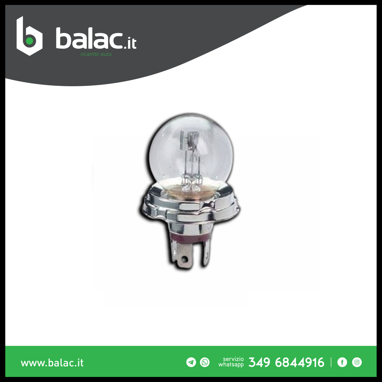 TOP LIGHT LAMPADA R2A ASIMMETRICA 12V