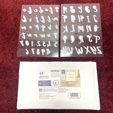 Crafters Companion Gemini Foilpress Alphabet Letters Numbers Stamp Dies 63 piece