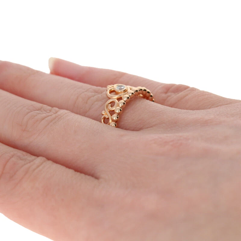 Nuovo Autentico PANDORA Rosa il Mio Principessa Tiara Anello - Argento 50 (US 5) - Immagine 4 di 4