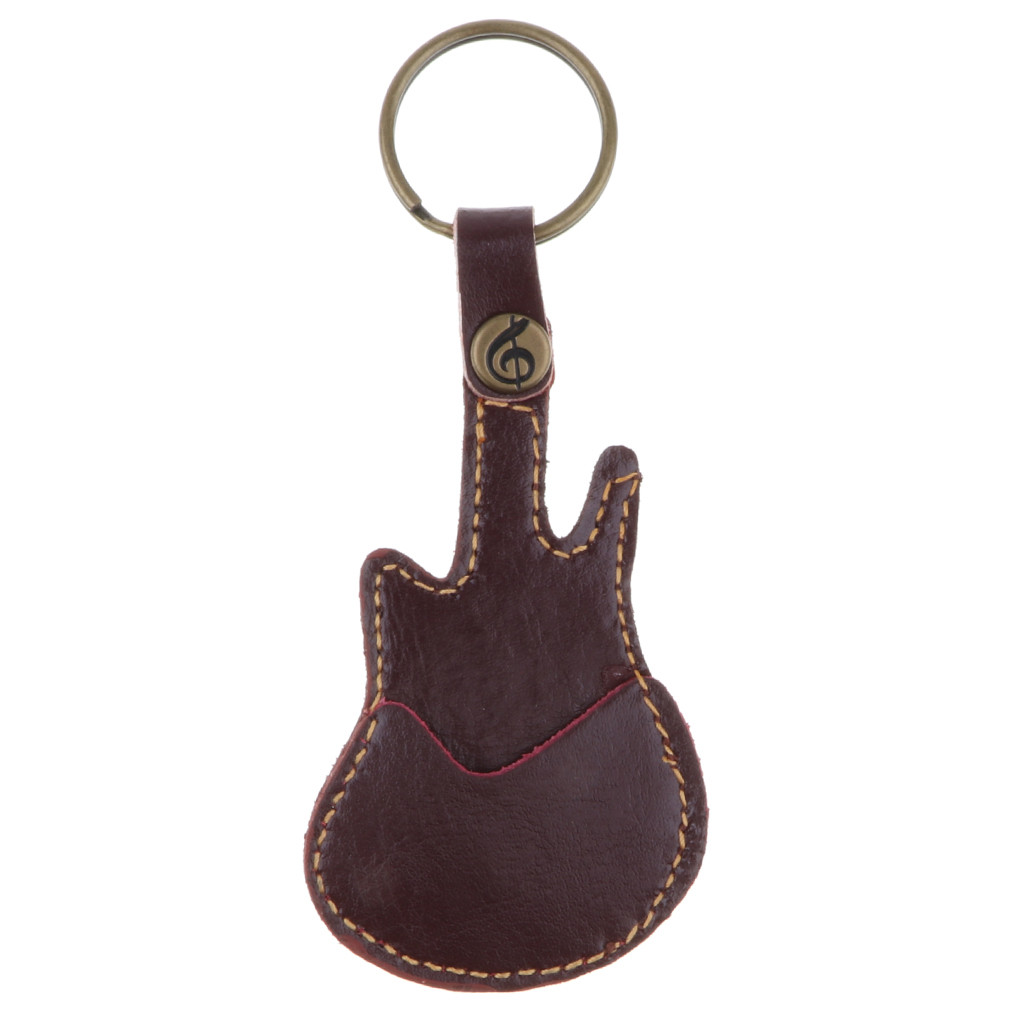 Gitarrenzubehör Geschenk Vaguelly 2 Stück Transparenter Gitarrenplektrum Aufbewahrungskoffer Schlüsselanhänger Gitarrenplektren Schlüsselanhänger Lang