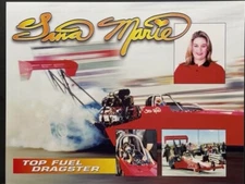 VRHTF VINTAGE NHRA GINA MARIE FERRARO TOP FUEL DRAGSTER HAND OUT