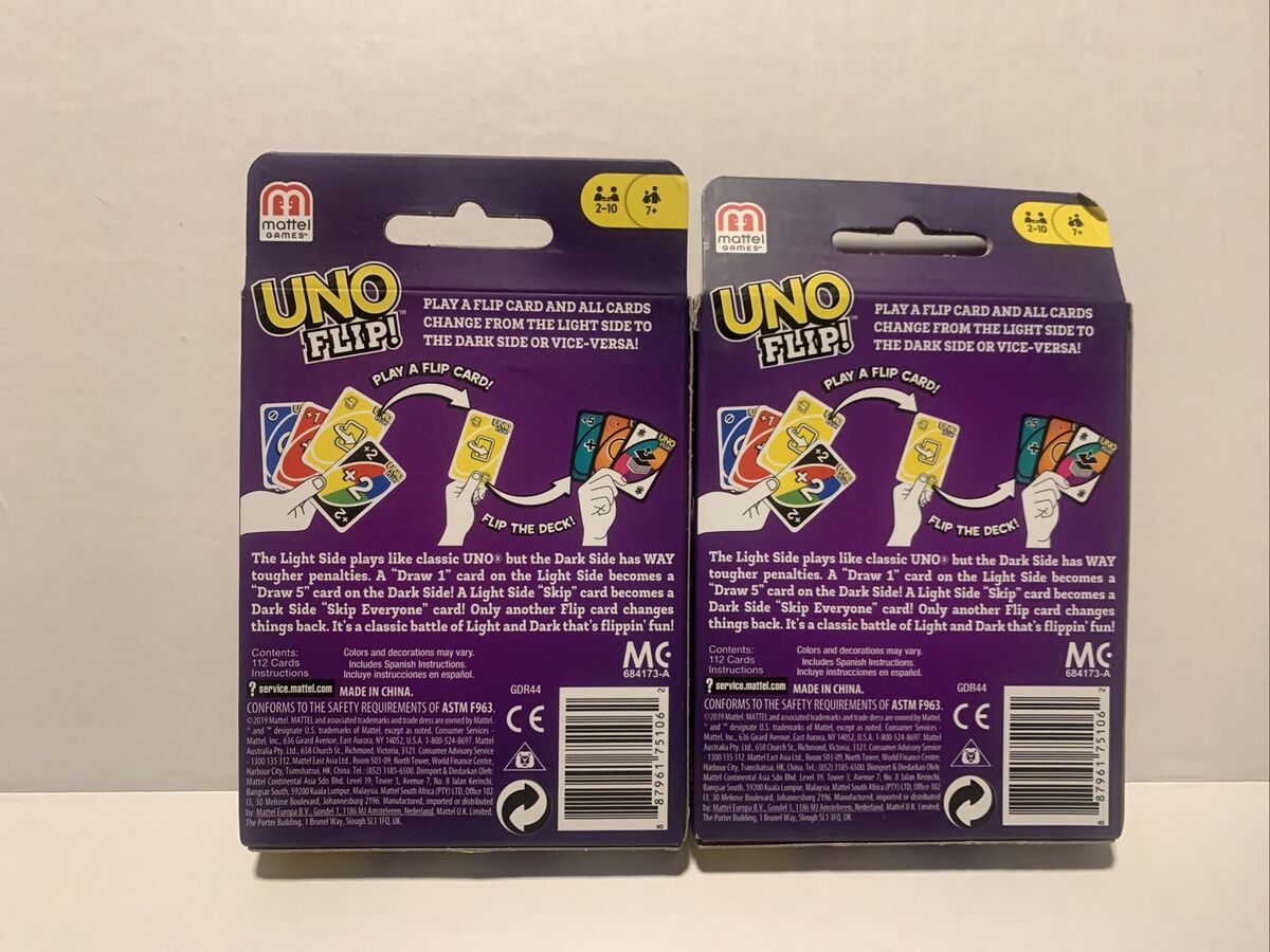 Mattel Uno Flip Card Game, Pack of 2 