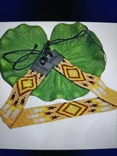 Beaded Hat Band Native American Style Southwestern Cowboy Rode Handmade hatband