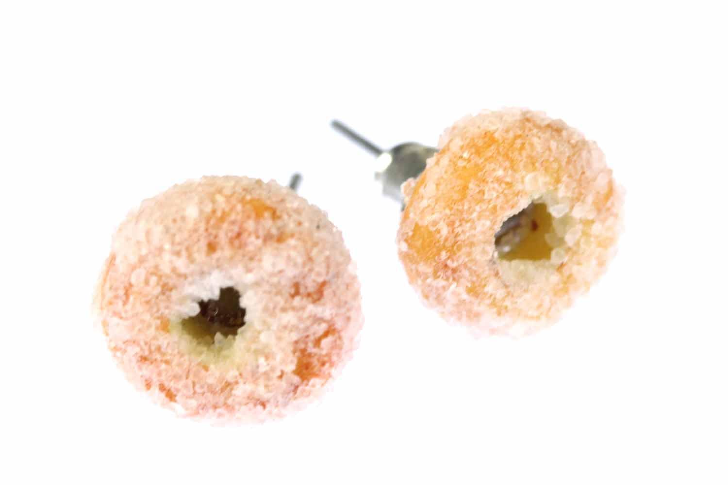 3D Donut Stud Earrings - Cute Doughnut Cookie Sugar Miniblings-image