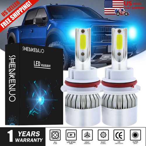 9007 HB5 8000K Ice Blue LED Headlight Bulbs Low Beam Conversion Kit Pair US - 第 1/11 張圖片