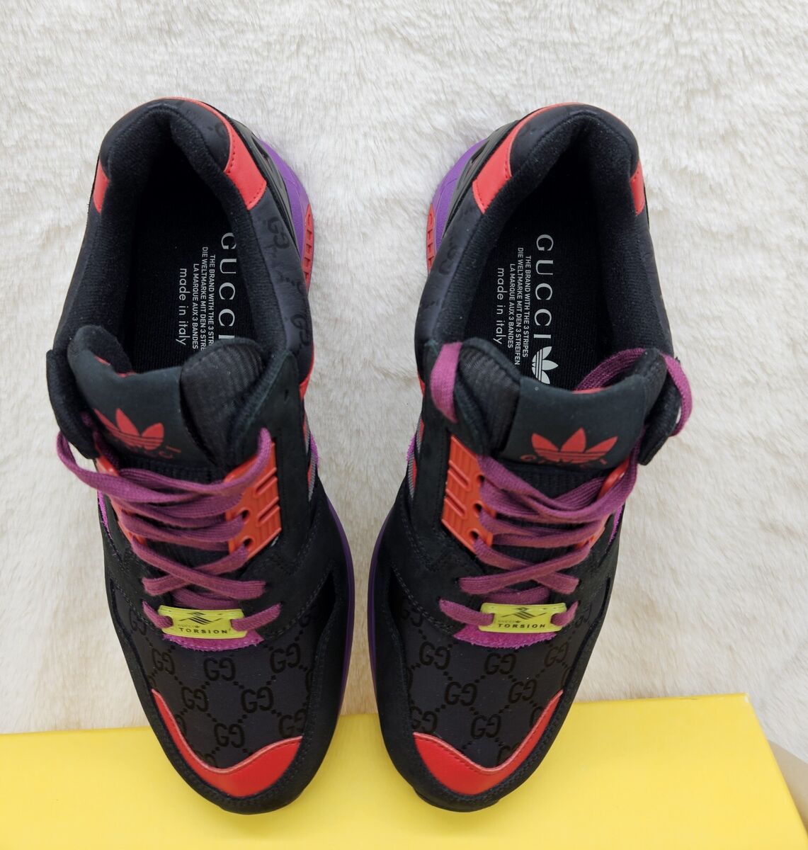 Gucci x Adidas ZX 8000 Mens Trainers Sneakers GG Logo Black Gucci x Adidas ZX 8000 Mens Trainers Sneakers GG Logo Black