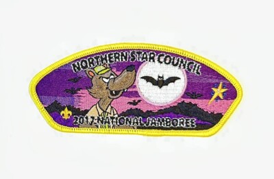 BSA JSP PATCH NORTHERN STAR COUNCIL 2017 NATIONAL JAMBOREE YELLOW BDR WOLF THEME