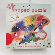 Easel Art Paint 500 Piece Shaped Puzzle Paper House Productions New Sealed