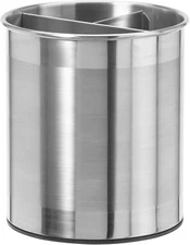 Jumbo Stainless Steel Rotating Utensil Holder with Removable Divider - Stylish K