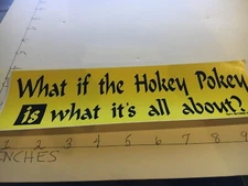 What if the Hokey Pokey IS what it's all about? Bumper Sticker/Decal NOS