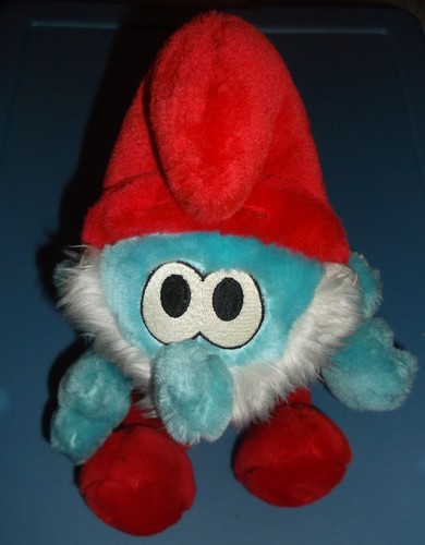 PEYO PAPA SMURF 4761 PLUSH STUFFED TOY 10 INCH APPLAUSE CLASSIC SMURF VINTAGE - Picture 2 of 9