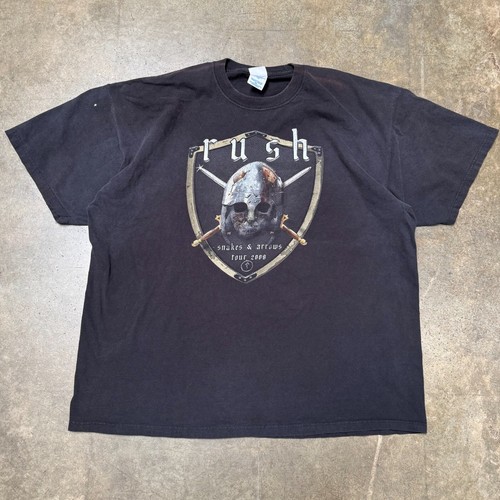 Vintage Y2k RUSH 2008 SNAKES & ARROWS TOUR KONZERT T-Shirt Tee Gr. 2XL