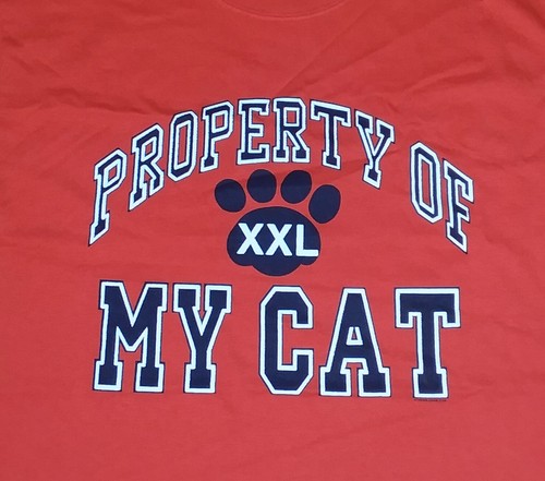 Property of my Cat Kitty T-Shirt L NEU Hund Welpe Tierliebhaber - Bild 1 von 5