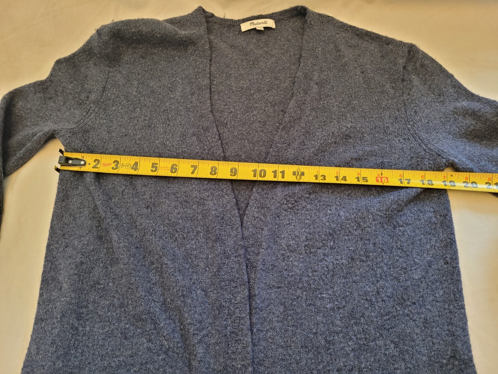 Madewell Open Front Patch Pockets Wool Alpaca Ble… - image 3