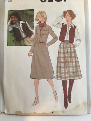 1977 Simplicity 8201 Vintage Sewing Pattern Womens Skirt Jacker Size12