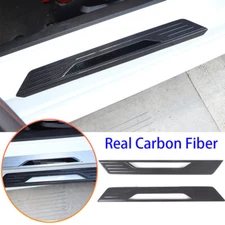 Real Carbon Fiber Scuff Plate Door Sill Cover Protector For Corvette C8 2020-25