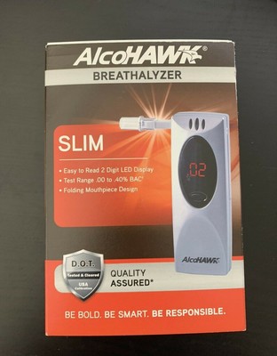 AlcoHAWK Slim Breathalyzer Portable Breath Alcohol Tester ...