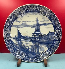 SUPERBE ANCIEN GRAND  ASSIETTE PLAT DELFT HOLLAND 39 cm