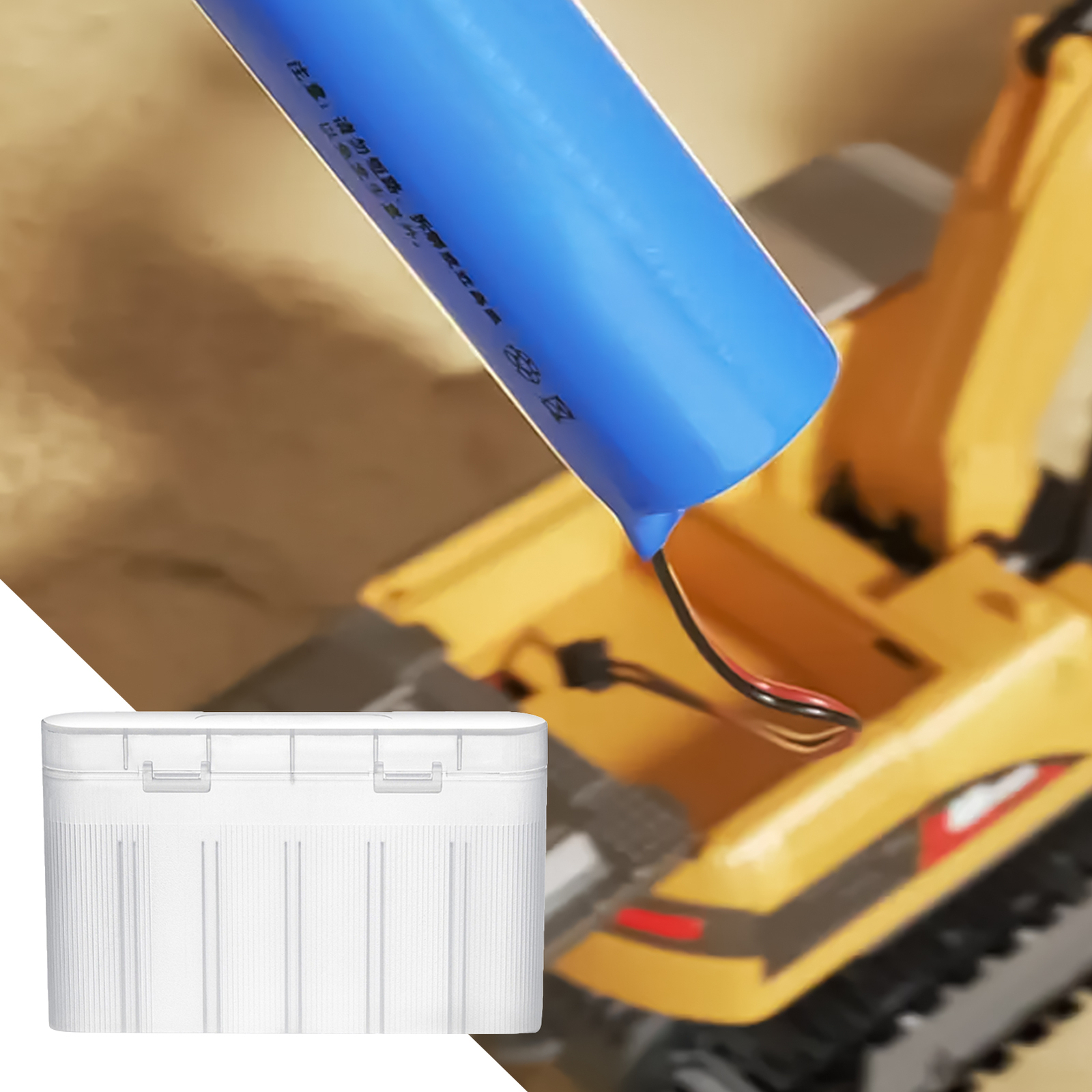 For batteries Small Battery Box Small 6 Grid Clear Batteries Organizer superb-image