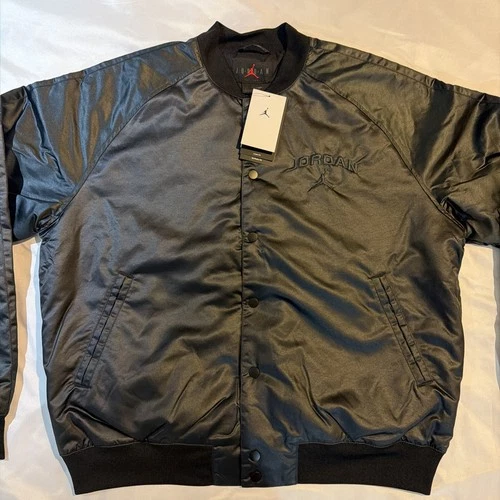 $150 Nike Air Jordan Bomber Jacket IF1947‑010 Men’s Sz L Black Lifestyle image 4