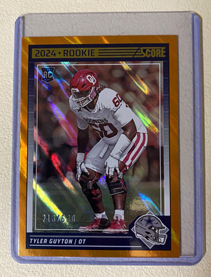 Panini 2024 Score Rookies Tyler Guyton Cowboys #336 Lava /630 RC NFL Card