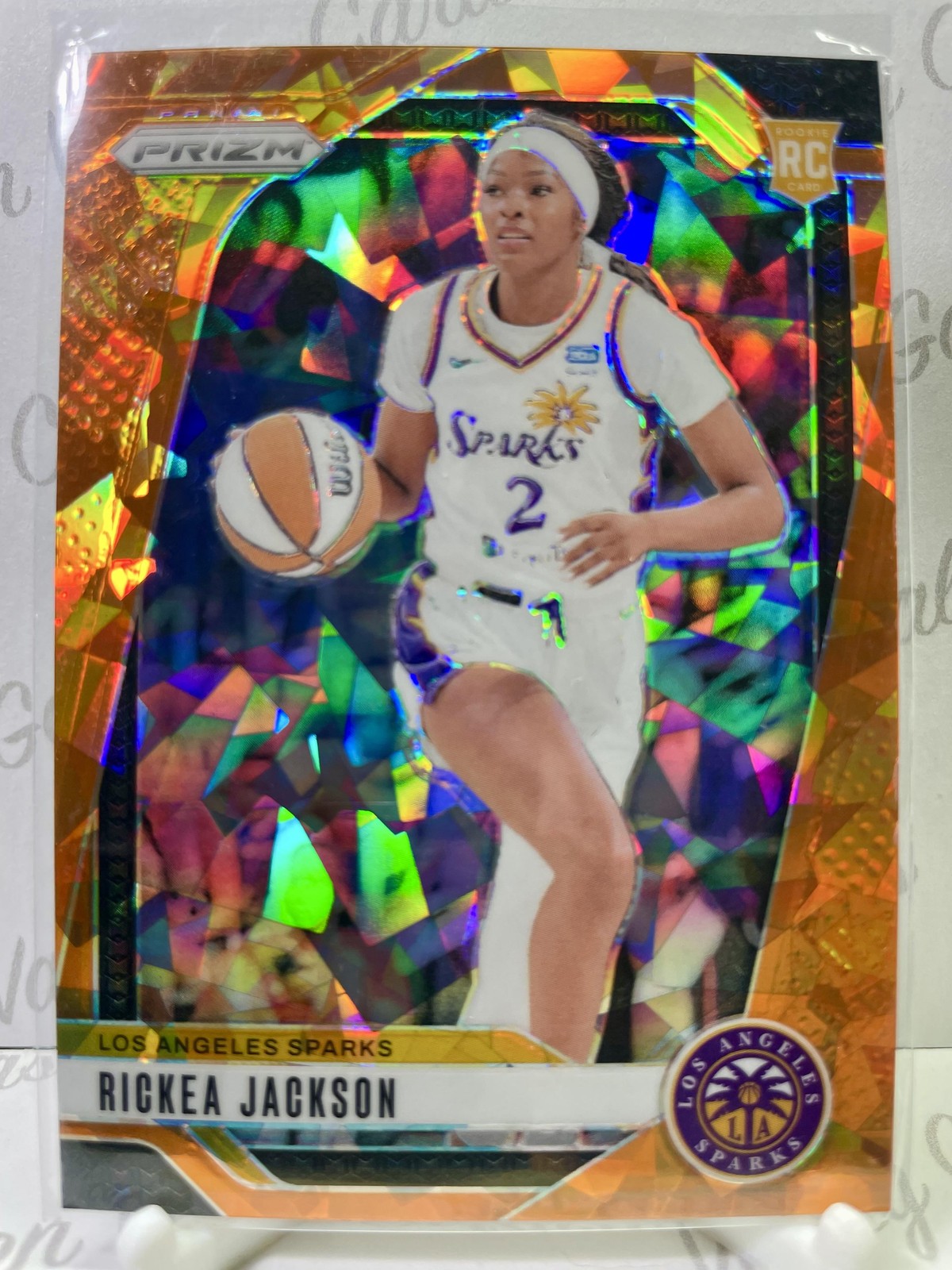 2024 Prizm WNBA Ice Orange #60 Rickea Jackson Rookie RC Los Angeles Sparks