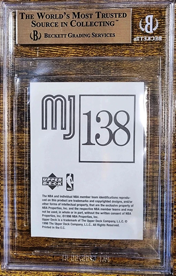 MICHAEL JORDAN 1998 UPPER DECK STICKER COLLECT ART BGS 9.5 GEM (10X2) ULTRA RARE - Image 2 of 2