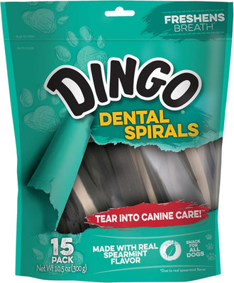 Dingo Dental Sticks for Tarter Control and Freshening Breath, Made with Real Chi