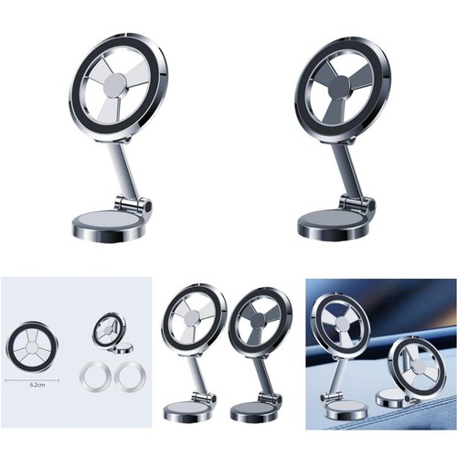 Support Téléphone Magnétique Réglable pour Voitures avec Angle de Vision 360 - Photo 12 sur 14