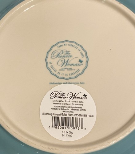 Pioneer Woman Dessert Plate Blooming Bouquet 8.5" - Picture 4 of 4