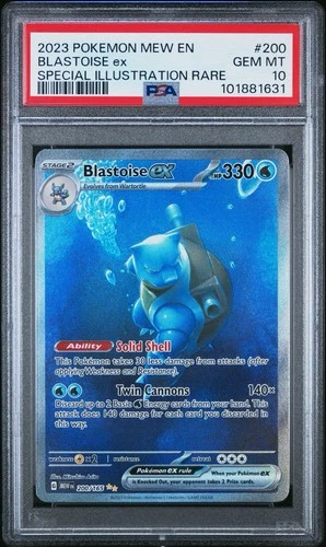 Blastoise ex 200/165 Sv: Scarlet & Violet 151 Holo PSA 10