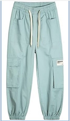 Dreams Cargo Jogger Pants For Girls, Size 6/7, Light Green